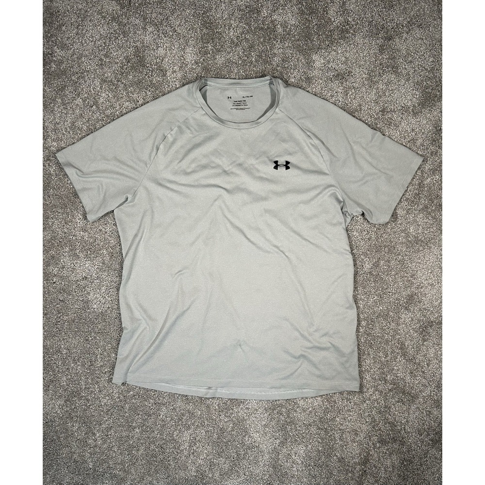 Under Armour Tech T-Shirt Gray Athletic Tee Size XL - Picture 4 of 5